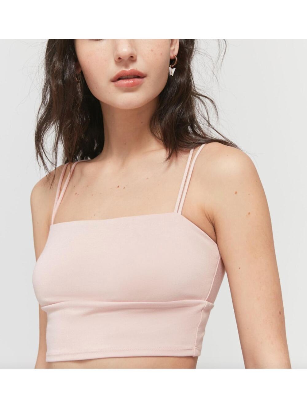Urban Outfitters Celeste Square Neck Cami Rose Medium